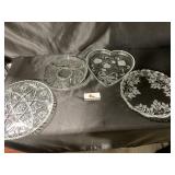 13  platters and 9 oblong dishes