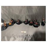 Tote of  Black Cat tea cups and miscellaneous