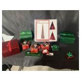 Tote of Christmas decor and boxes