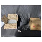 11 wheat plates and 12 snack platters