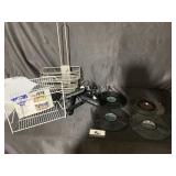 Records, lights, and storage racks