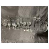 50 grape tea cups and miscellaneous glassware