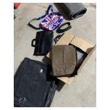 Travel bag, closet organizer, floor mat and misc.