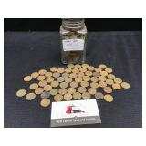 Old Jar of 250 Wheat Cents