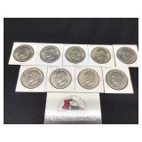 1971-1978 Group of 9 Uncirculated Ike $1