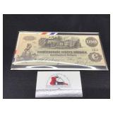 Deluxe Currency Holder w/$100 Confederate Bill