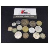 15 Foreign Coins- Some Silver