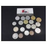 19 Foreign Coins- New Zealand, France, Honduras