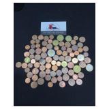 Large Bag of Euro Coins 70+ Coins