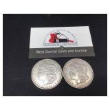 2 Morgan Dollars 1921-D