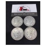 4 Morgan $1 1889,1889,1889-O, 1889-O