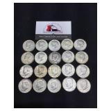 Twenty 1968-D Kennedy Halves