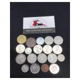 18 Foreign Coins- Costa Rica, Ecuador,Barbados