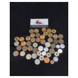 48 Foreign Coins- Mostly Japan