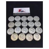 1966-1969 Kennedy Halves ( qty 19)