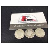 3 Liberty Nickels 1897,1906,1907
