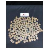 Bag of Lincoln Pennies 100+ Coins, Mostly Wheat
