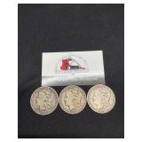 Three 1900-O  Morgan $1