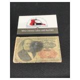 25 Cent Fractional Currency 1874 Series ( spot)