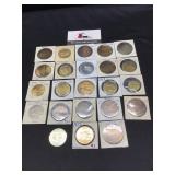 Bag of 23 Iowa Town Centennial Medals