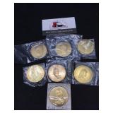 Bag of 7 Pella Tulip Dollar Coins- All Different