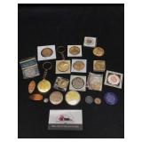 Misc Bag- Tokens, Encased Cents, Medals