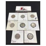 8 Old Nickels, 2 Silver
