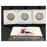 1938 P, D & S Buffalo Nickels