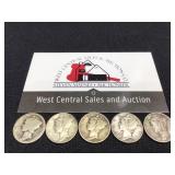 5 Mercury Dimes