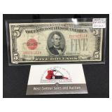 1928-C $5 US Note Red Seal