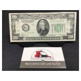 1934-A $20 Mule Note Nice AU Note