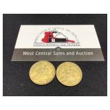 Two 1923 French Francs