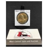 John Wayne Gold Colored Medal