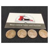 Four 1929-D Lincoln Penny