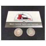 Two 1893 Indian Head Penny ( better date)