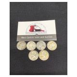 6 Silver War Nickels