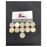 World War II Nickels - Complete Set of 11