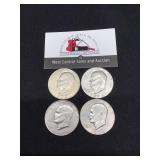 1972,1972D,1974,1974D Eisenhower Dollar