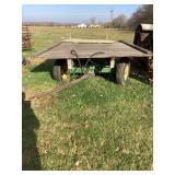 Hay rack on hydraulic John Deere running gear