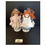 2 porcelain dolls