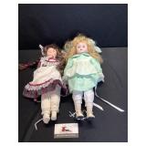 2 porcelain dolls