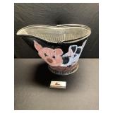 Painted coal bucket