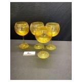 Yellow wine glasses