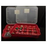 Christmas Balls in storage containers