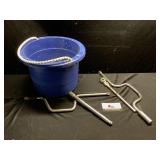 Bucket with sockets and handles