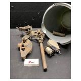 Bucket with pipe Bender and miscellaneous