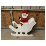 Wooden Santa and sleigh