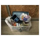 Tote of miscellaneous craft items