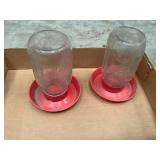 Glass chicken Waterers