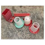 Chicken feeders and waterers